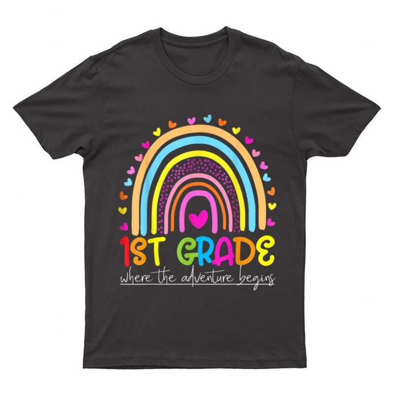 1st Grade Rainbow Teacher Team First Grade Squad T-Shirt