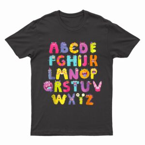 ABC Cute Monster Alphabet Halloween Teacher Costume T-Shirt