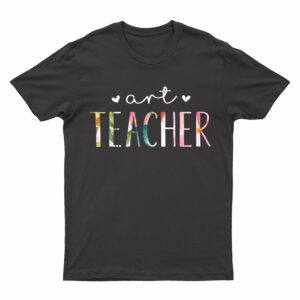 Art Teacher Cute Floral Design T-Shirt