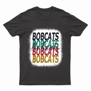 Bobcats Teacher School Sports Fan Team Spirit Bleached Retro T-Shirt