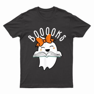 Booooks Halloween s Cute Ghost Book Teacher Reading T-Shirt