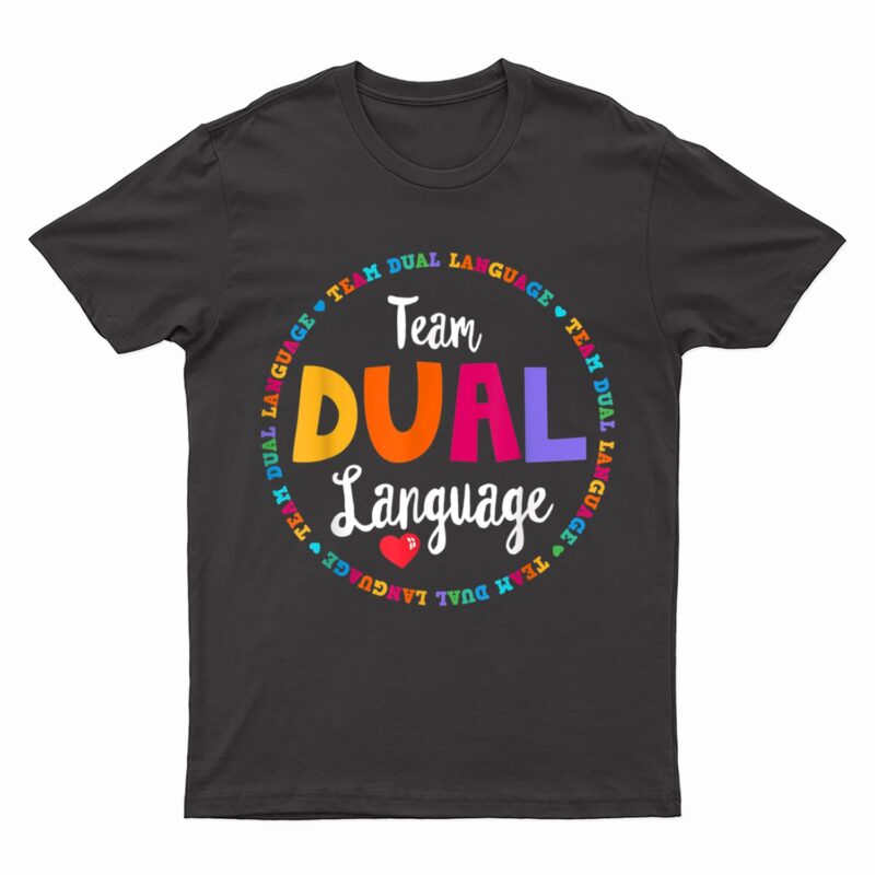 Cute Back to School Squad Team Dual Language Teachers T-Shirt