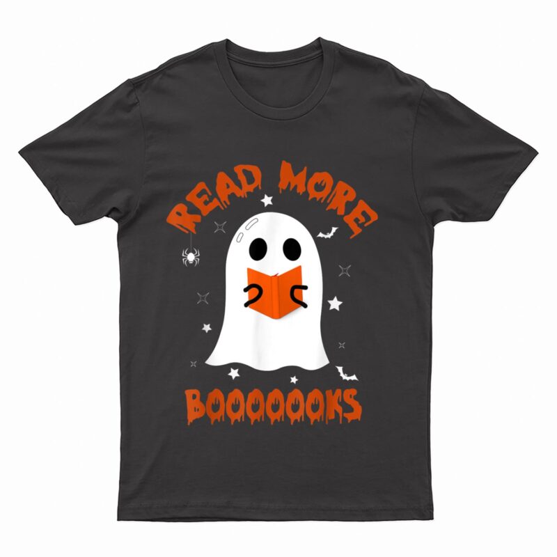 Cute Books Ghost Read More Books Funny Teacher Halloween T-Shirt