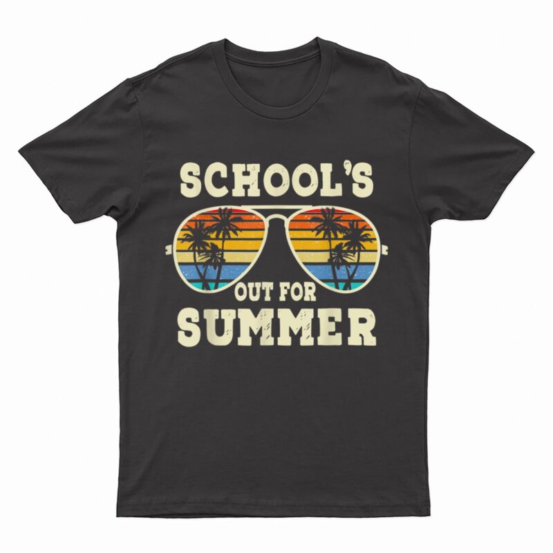 Cute Last Day Of School Schools Out For Summer Teacher Retro T-Shirt