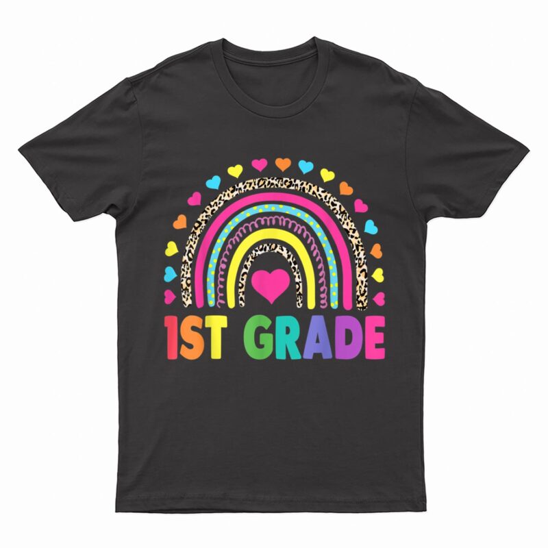 First Grade Rainbow Girls Boys Teacher Team 1st Grade Squad T-Shirt