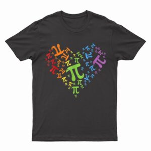 Heart Pi Day Funny Graphic Math Teacher for Women Kids Men T-Shirt