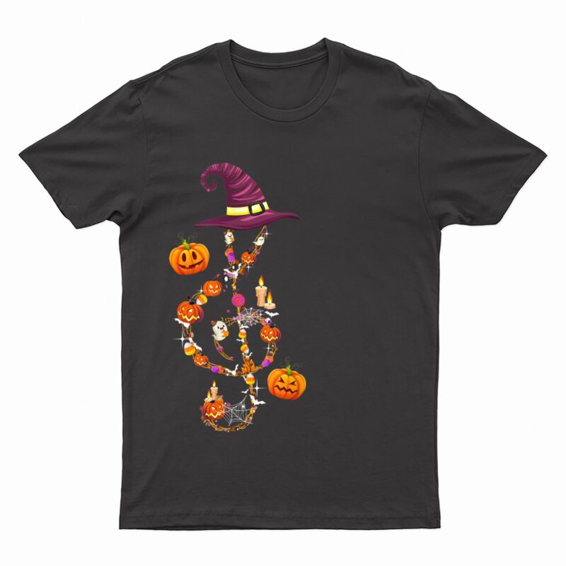 Music Note Symbol Halloween Clef Musical Teacher Music Lover T-Shirt