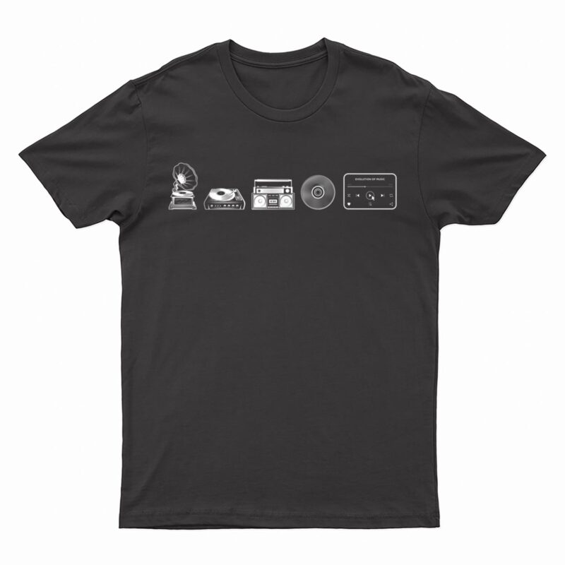 Music teacher  Cool music themed party  Evolution of music T-Shirt