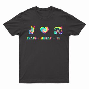 Pi Day Tie Dye Mathematics Peace Heart Pi Math Teacher T-Shirt