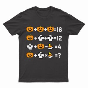 Pumpkin Ghost Equation Math Teacher Halloween Costume T-Shirt