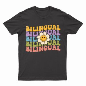 Retro Groovy Bilingual Teachers Back to School Bilingual T-Shirt