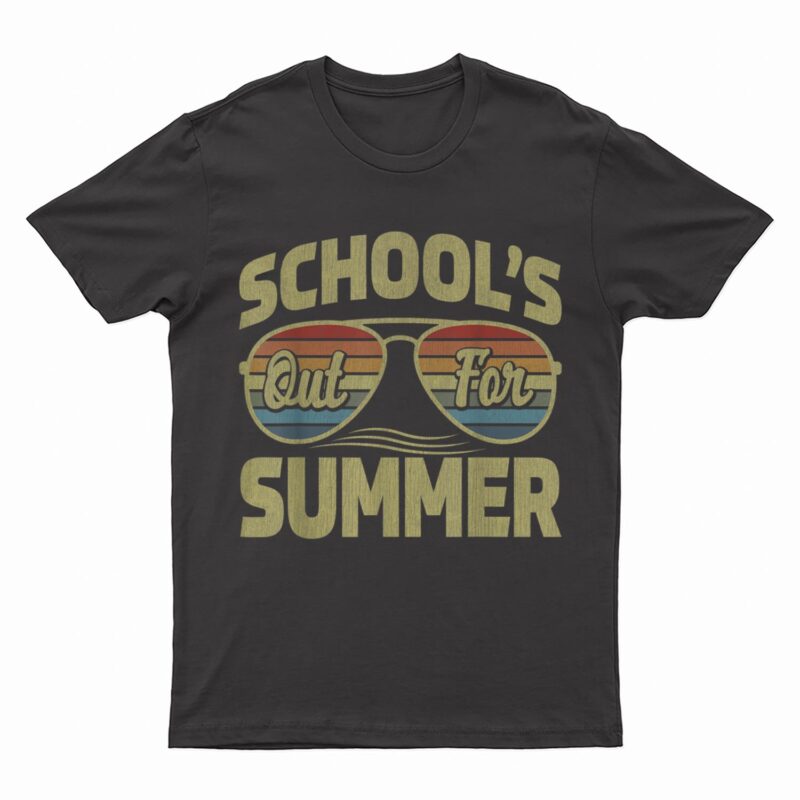 Retro Last Day Of School- Schools Out For Summer Teacher Day T-Shirt