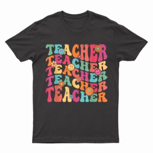 Retro Teacher Inspirational Colorful Elementary School T-Shirt