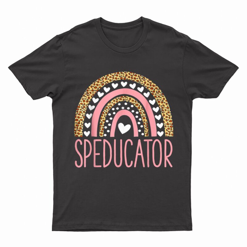 SPED teacher - speducator heart - speducator rainbow T-Shirt