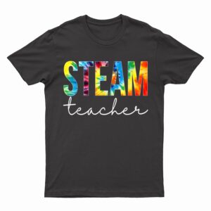 STEAM Teacher Tie Dye Hello Back To School Women Men T-Shirt