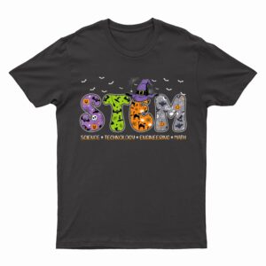STEM Teacher Boo Crew Funny Halloween Matching Costume T-Shirt
