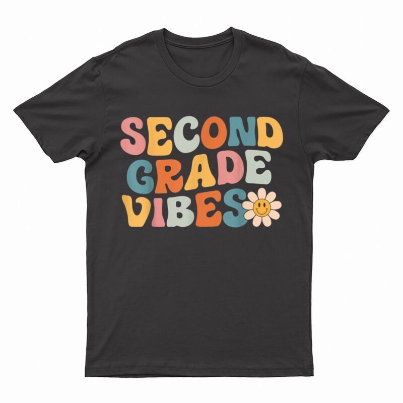 Second Grade Vibes - 2nd Grade Team Retro 1st Day of School T-Shirt