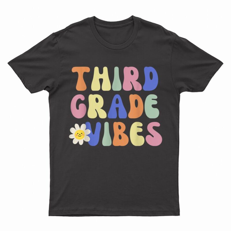 Student Teacher Vintage Retro Third Grade Vibes T-Shirt