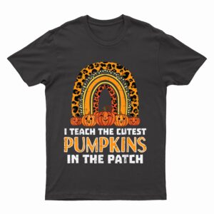 Teach Leopard Rainbow Cute Halloween Costume Teacher T-Shirt