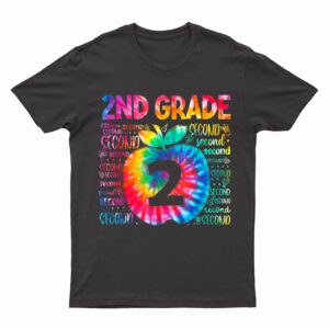 Team 2nd Grade Typography Tie Dye Back To School Teacher T-Shirt