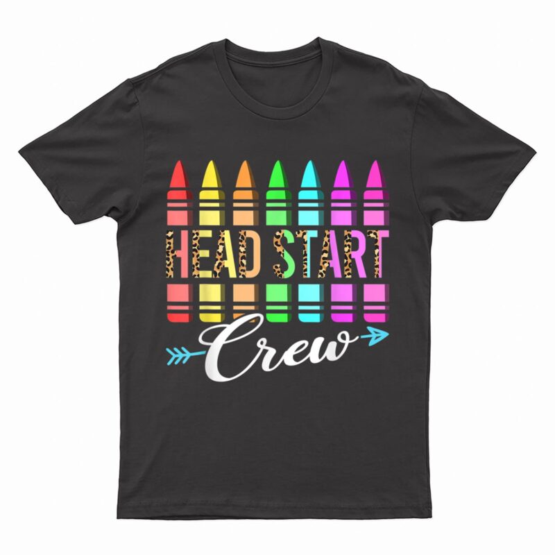 Team Head Start Crew Back To School Crayons Kids Teacher T-Shirt